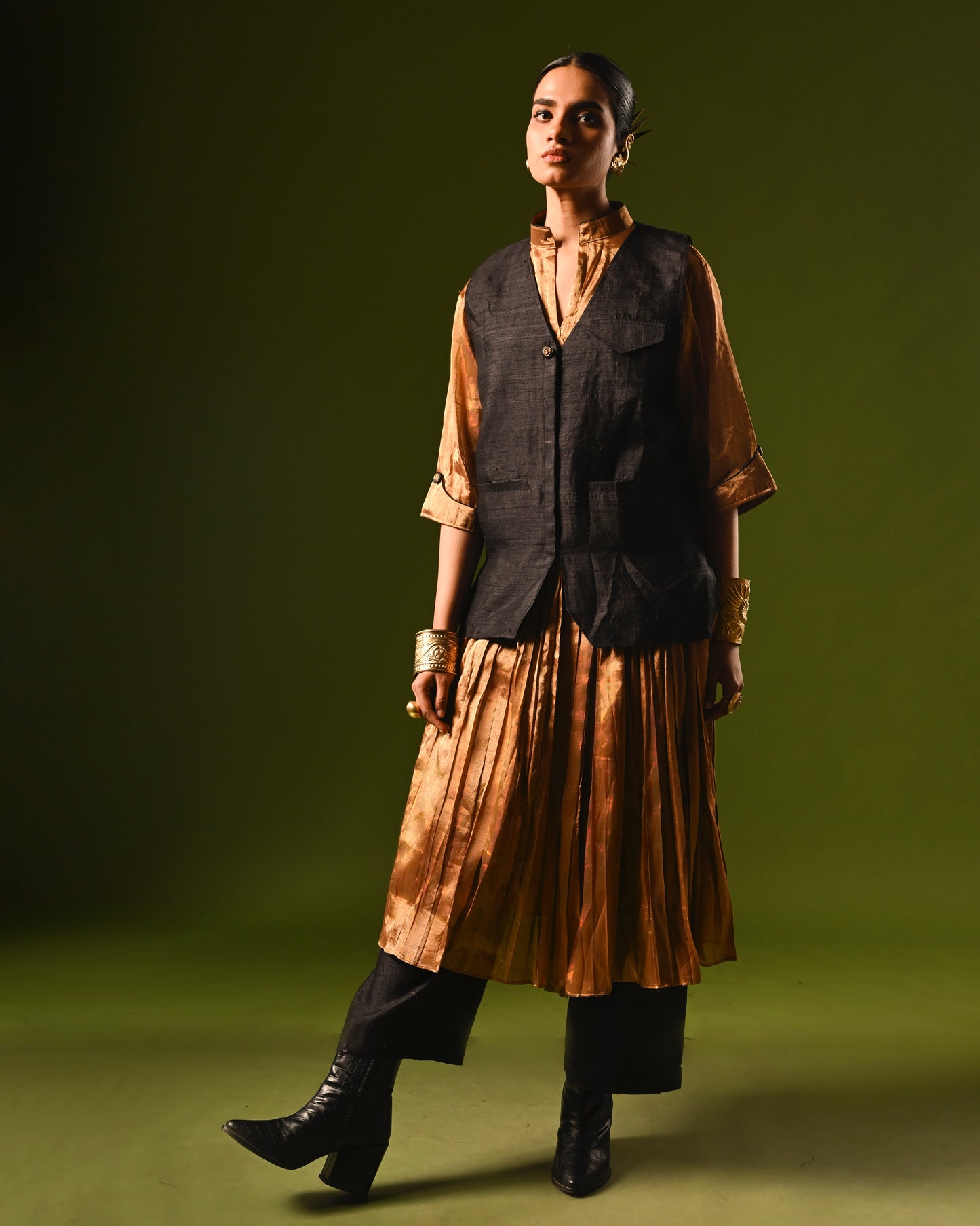 VANYA HANDLOOM WAIST COAT SET
