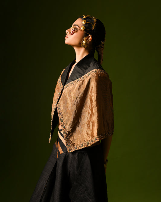 SANDHI HANDLOOM CROP JACKET