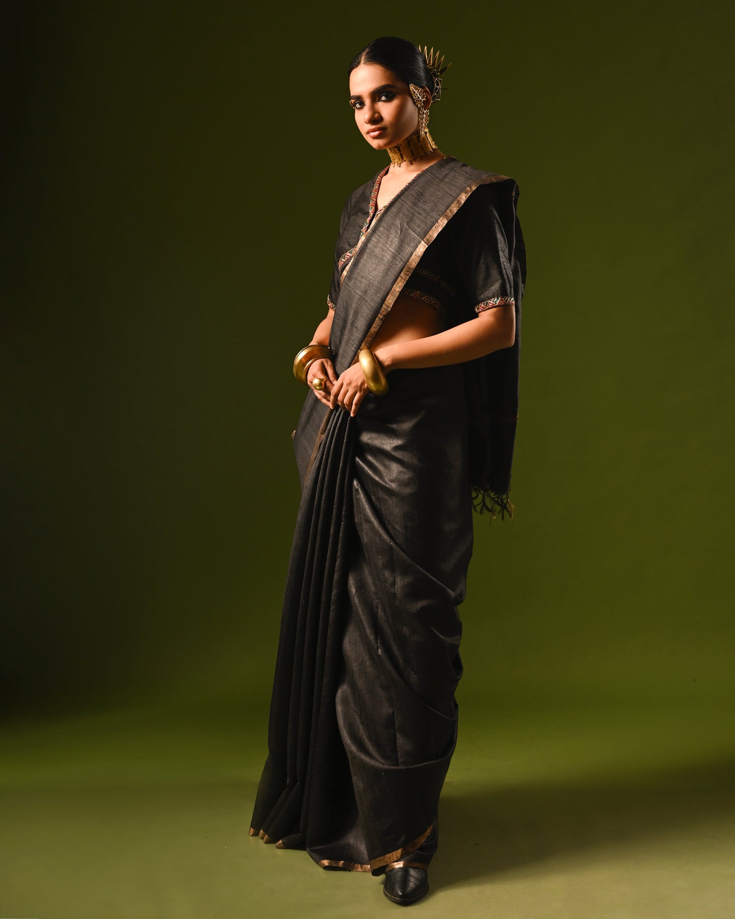 AJAYA HANDLOOM SAREE BLOUSE SET
