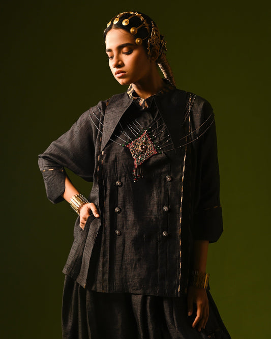 AVIRA PLEATED HANDLOOM TOP SET