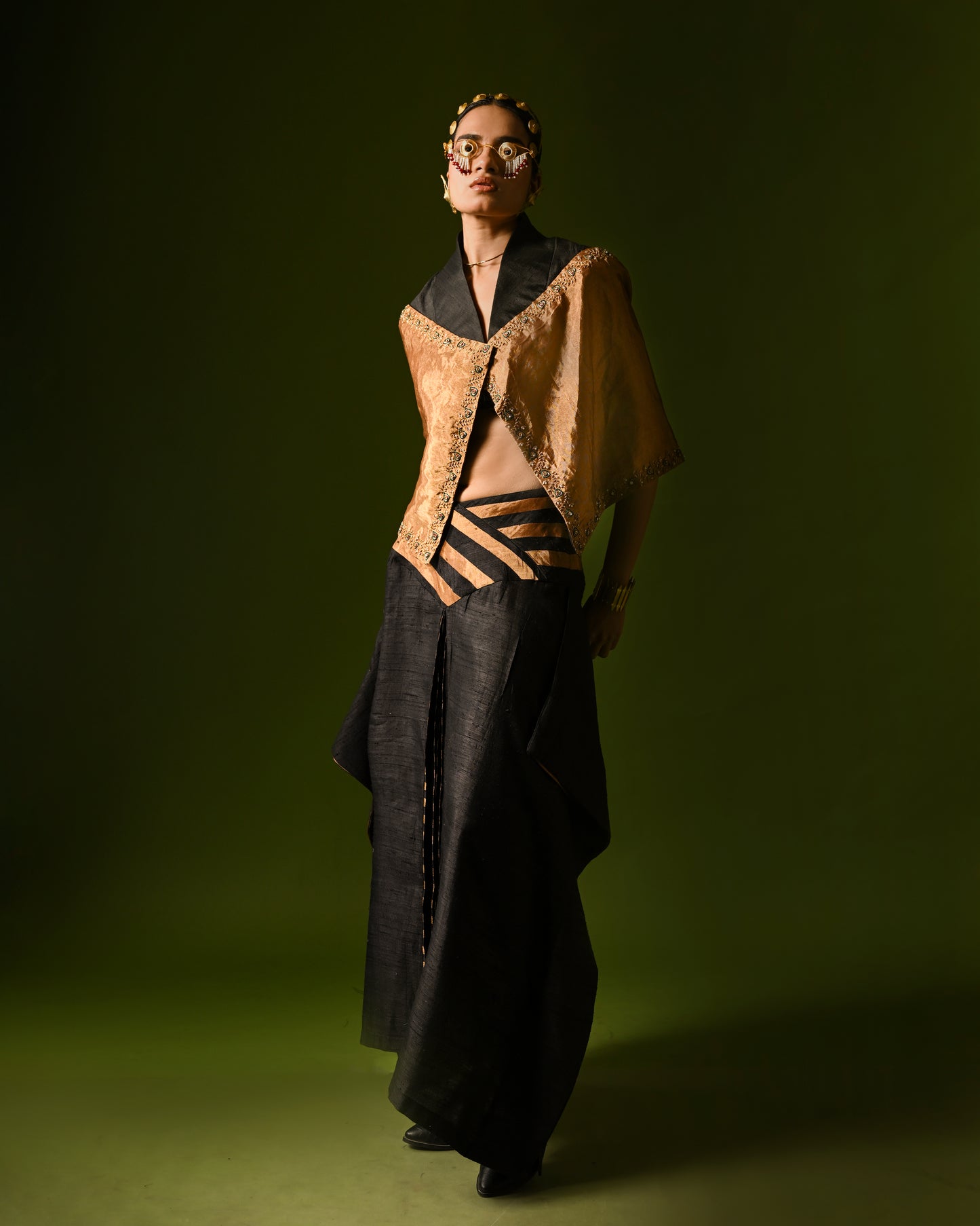 SANDHI HANDLOOM CROP JACKET
