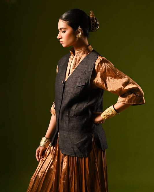 VANYA HANDLOOM WAIST COAT SET