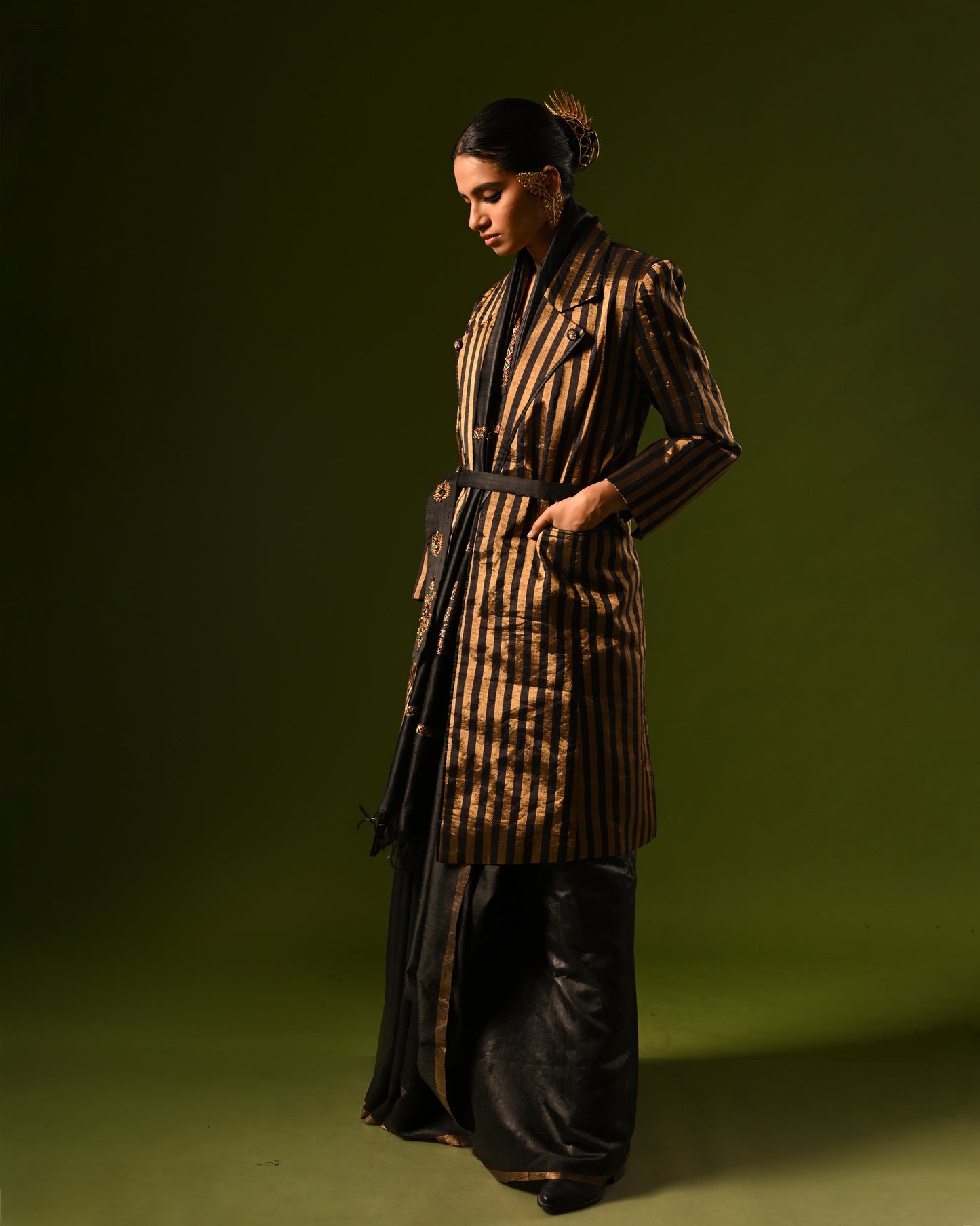 ANAYA HANDLOOM TRENCH COAT