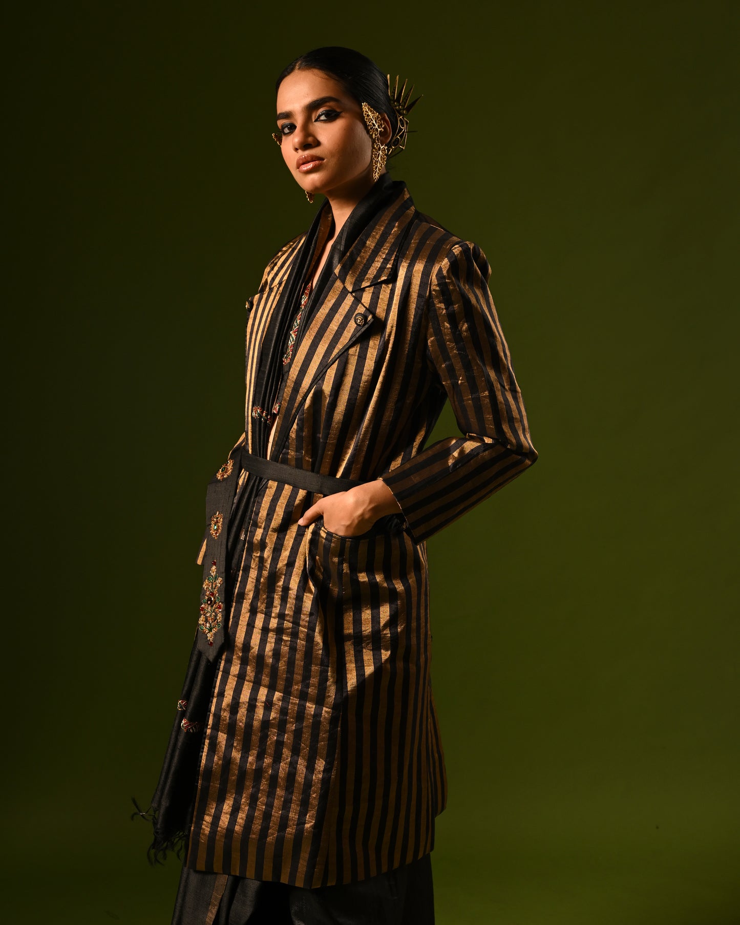 ANAYA HANDLOOM TRENCH COAT